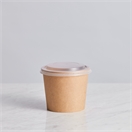 PP FLAT LID SUITS ALL ROUND PAPER CONTAINERS